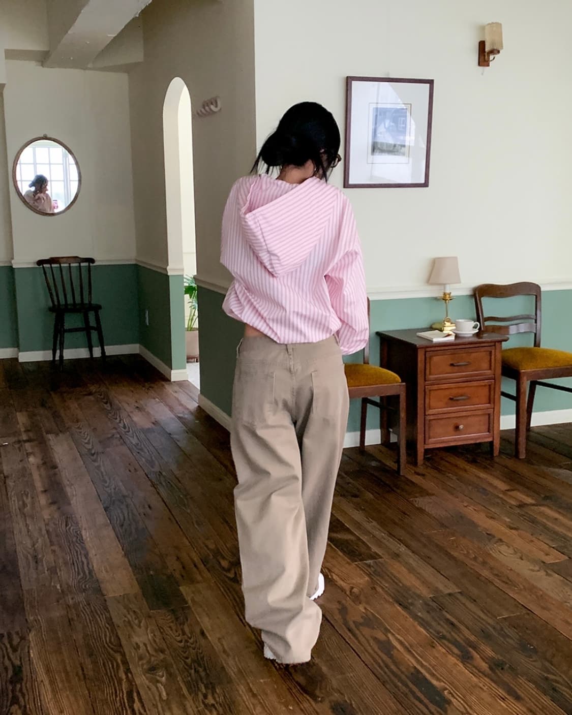 노어슨 릿킴 블랙업 와이드 코튼 팬츠 (새상품)(S) 상품이미지6