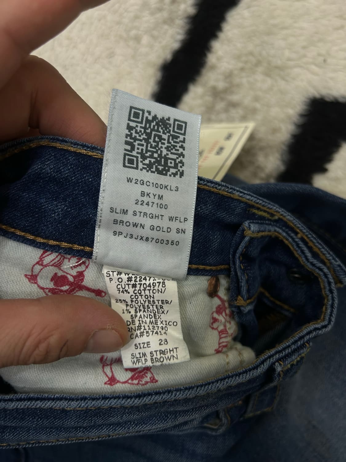 [28]트루릴리전 슬림 스트레이트핏 데님팬츠/스판 상품이미지5