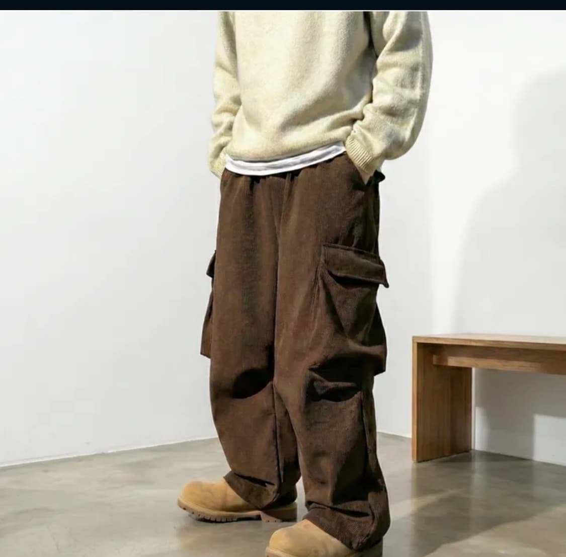 커브드 와이드 팬츠 상품이미지1