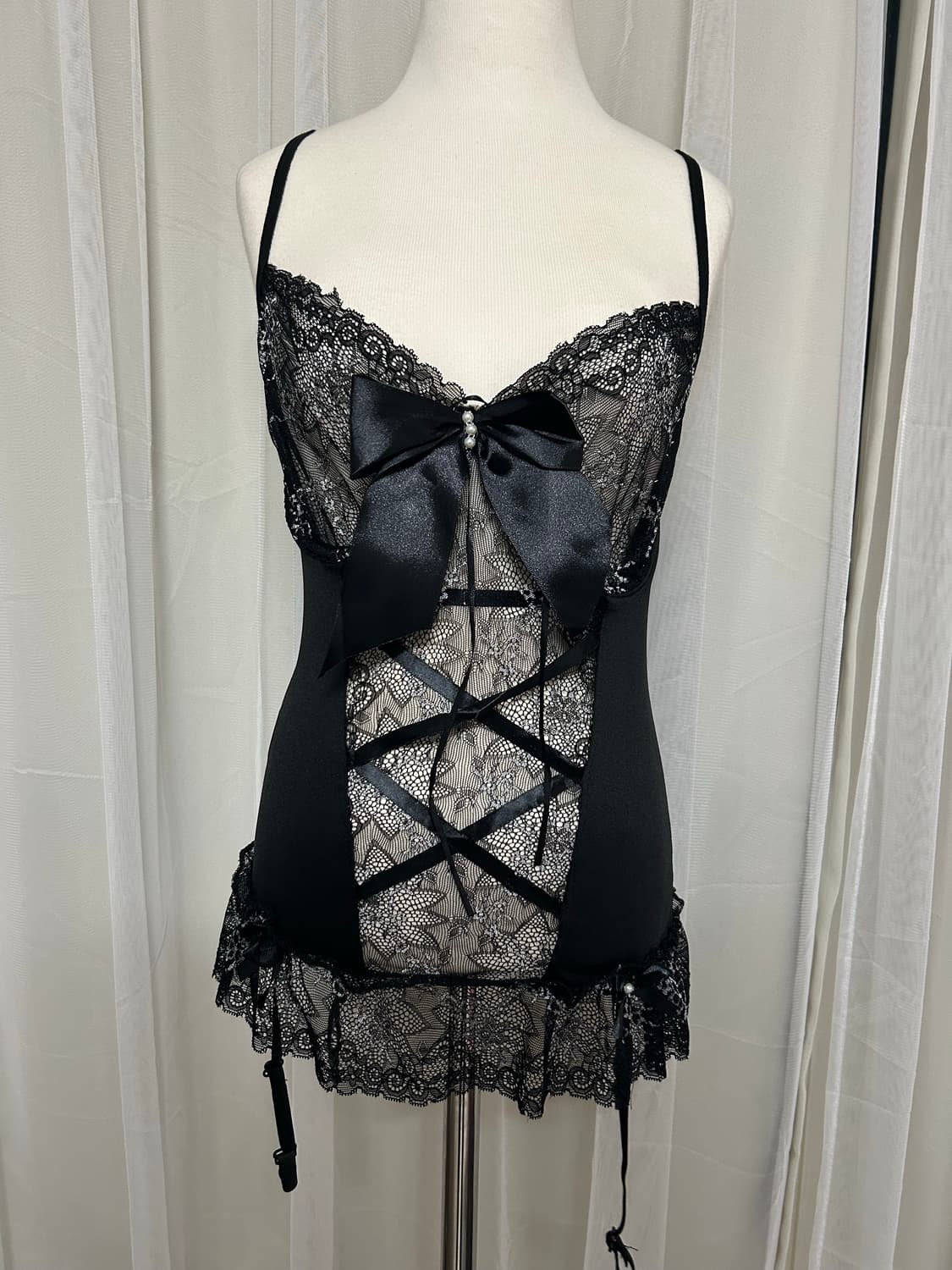 섹시 란제리 슬리브리스 왕리본 가터벨트 상품이미지1