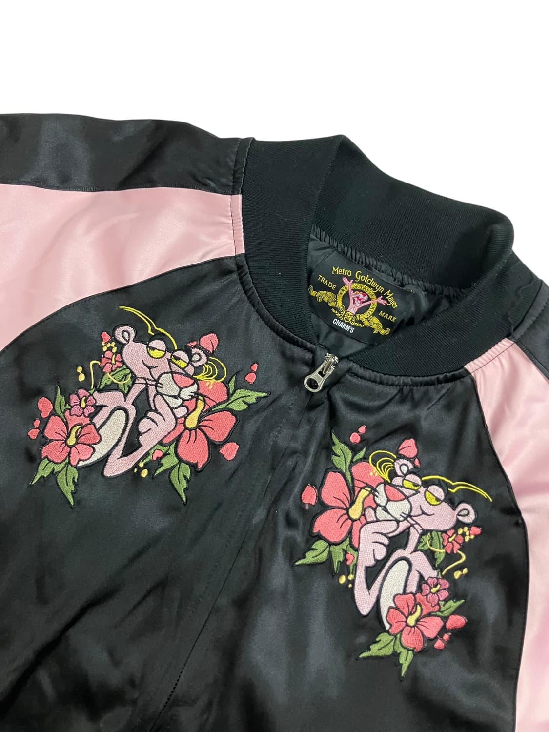 CHARMS 새틴 핑크 자수 봄버 자켓 95~100 상품이미지2