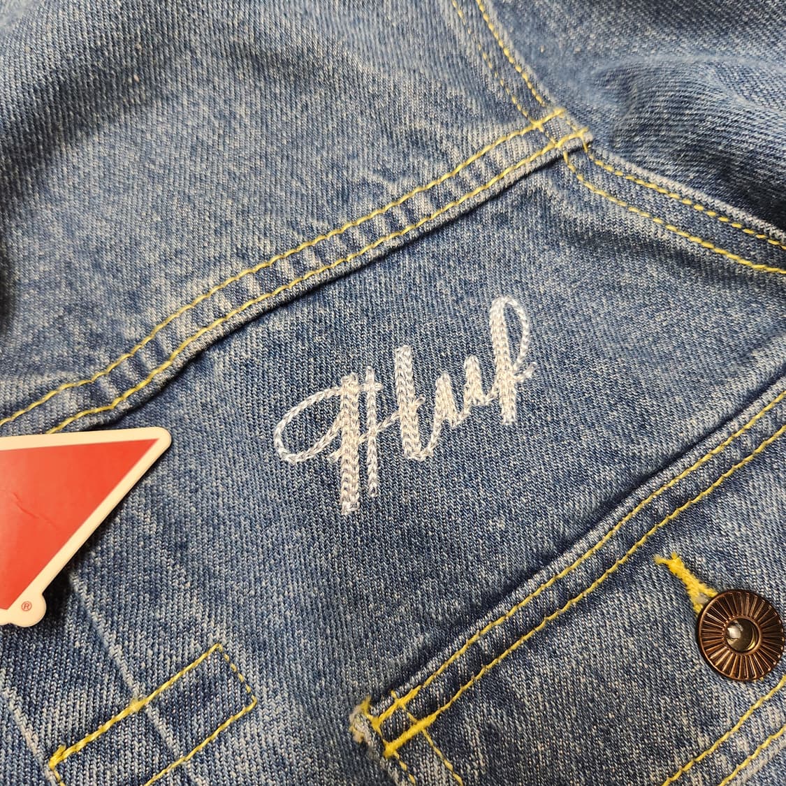 정품 HUF 허프 남성 청 데님 자켓 M 상품이미지5