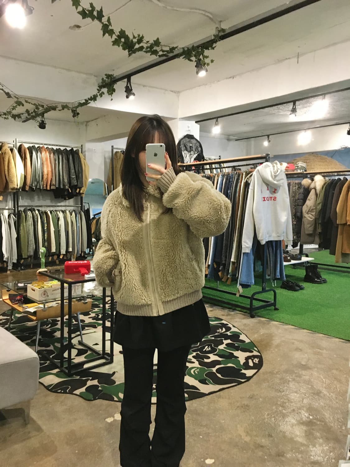 스튜디오 톰보이 누빔 시어링 퍼 자켓 상품이미지6