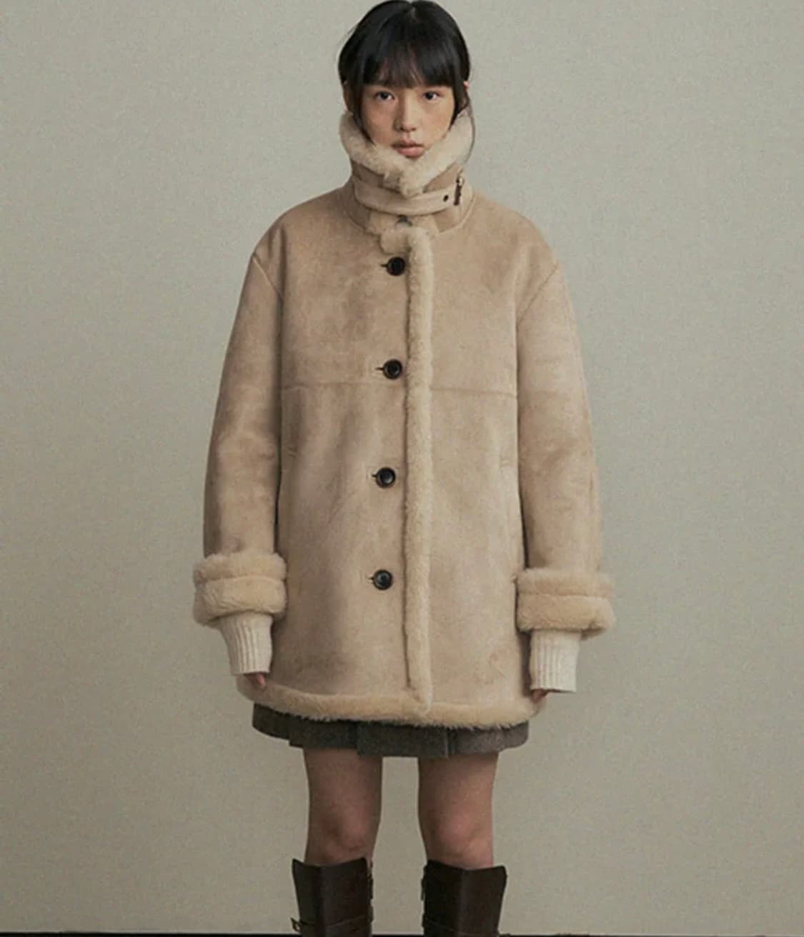 suede mustang coat-beige 상품이미지2