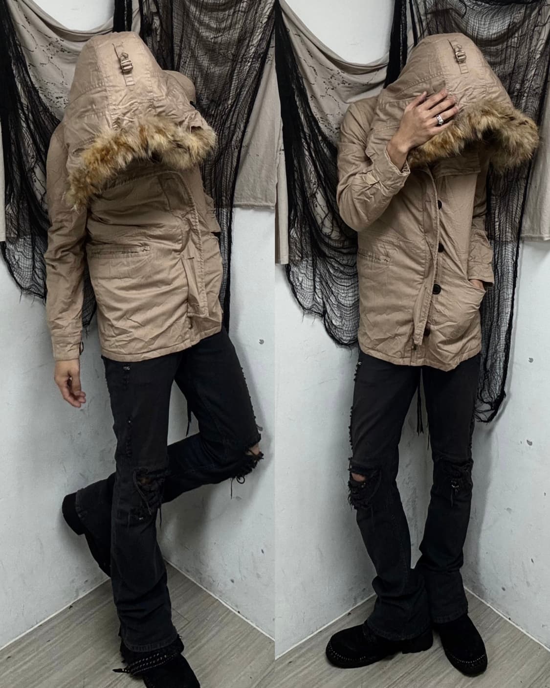 [MOUSSY] Y2K Mood Over-Fur Hoodie Parka 상품이미지1