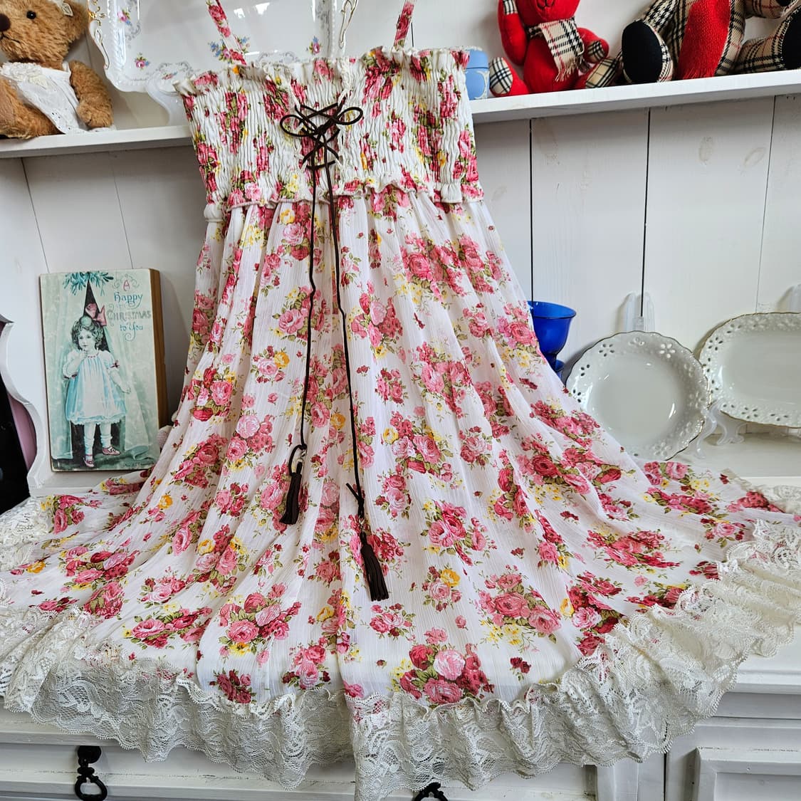 0327로즈 플라워 레이스 원피스 상품이미지4