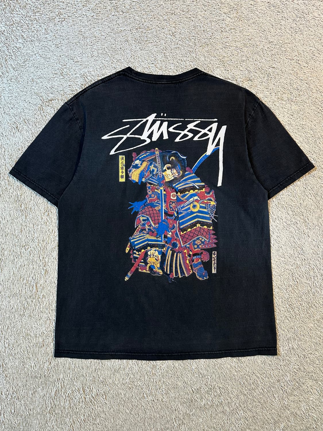 희귀) 스투시 STUSSY 사무라이 반팔 티셔츠 차콜 상품이미지1