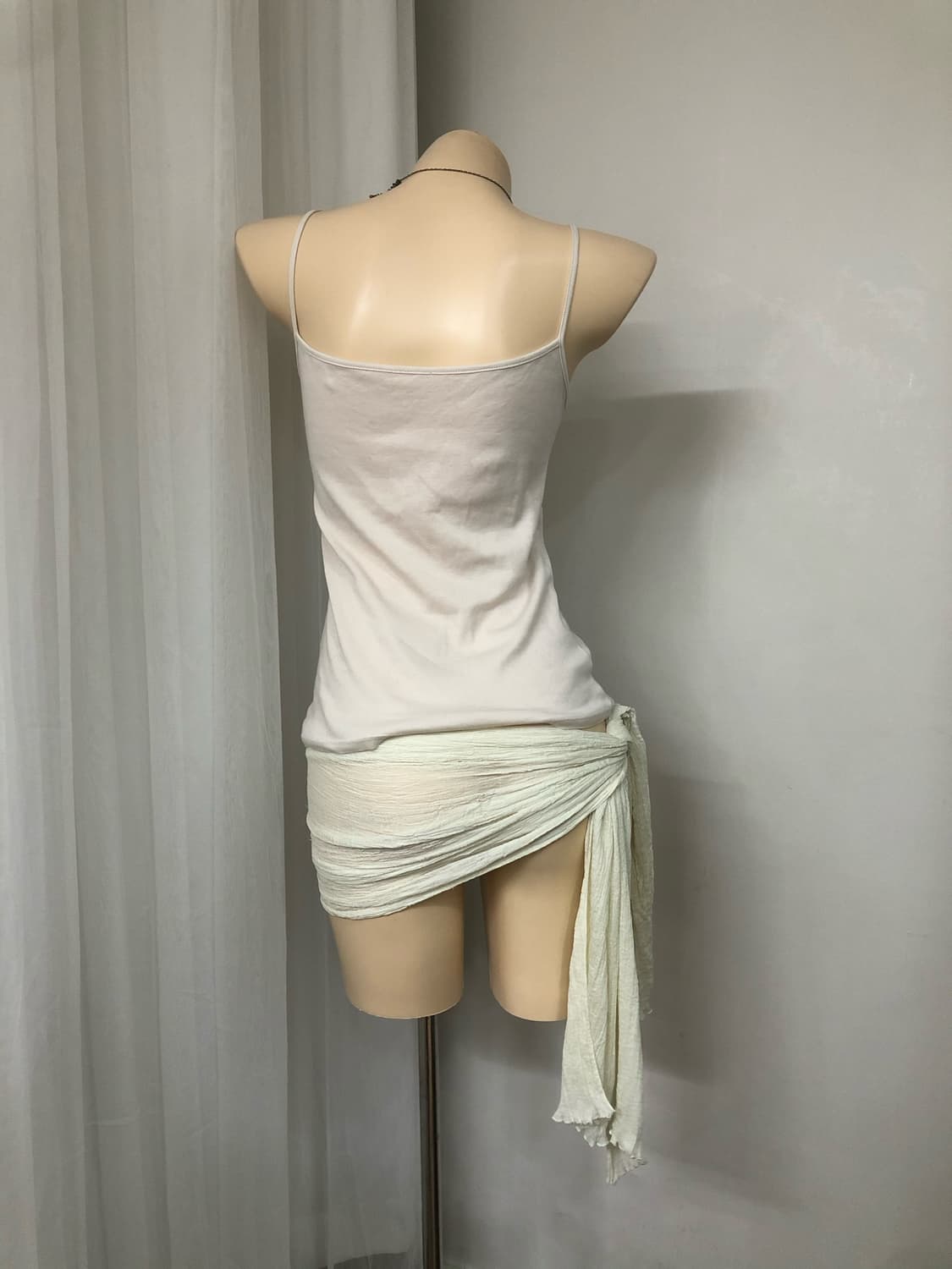 white fairy lace detail sleeveless 상품이미지3