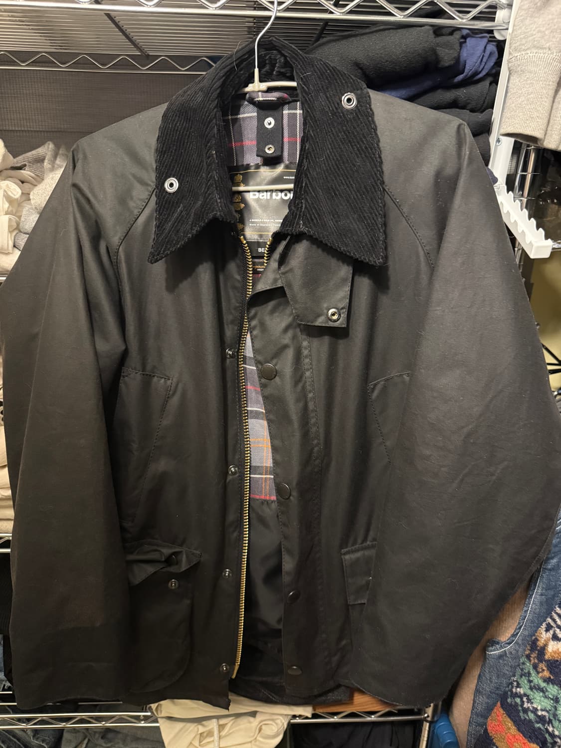 바버 비데일 왁스자켓 블랙 32사이즈 1회착 상품이미지1