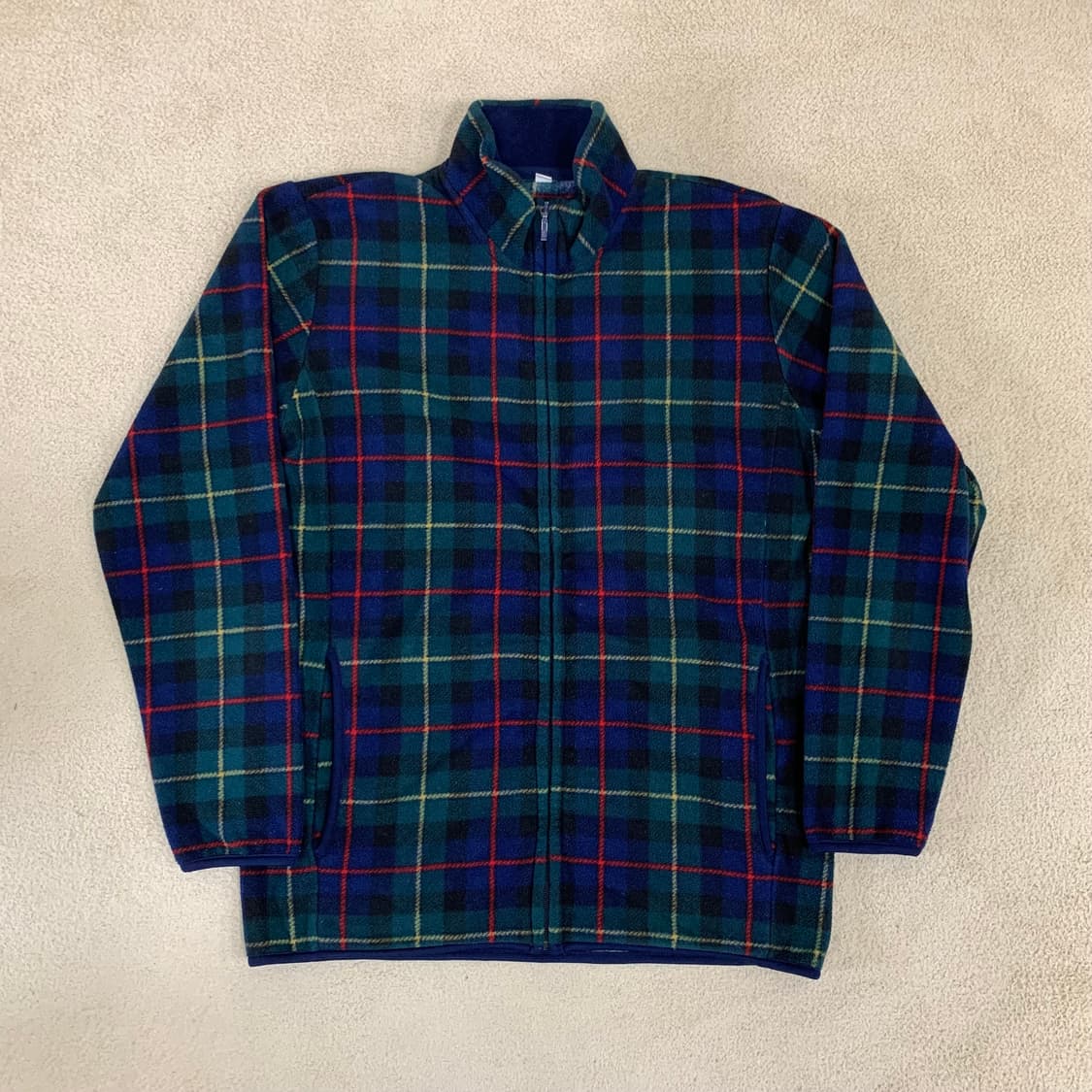 유니클로 타탄체크 후리스(L) 플리스 자켓 상품이미지1