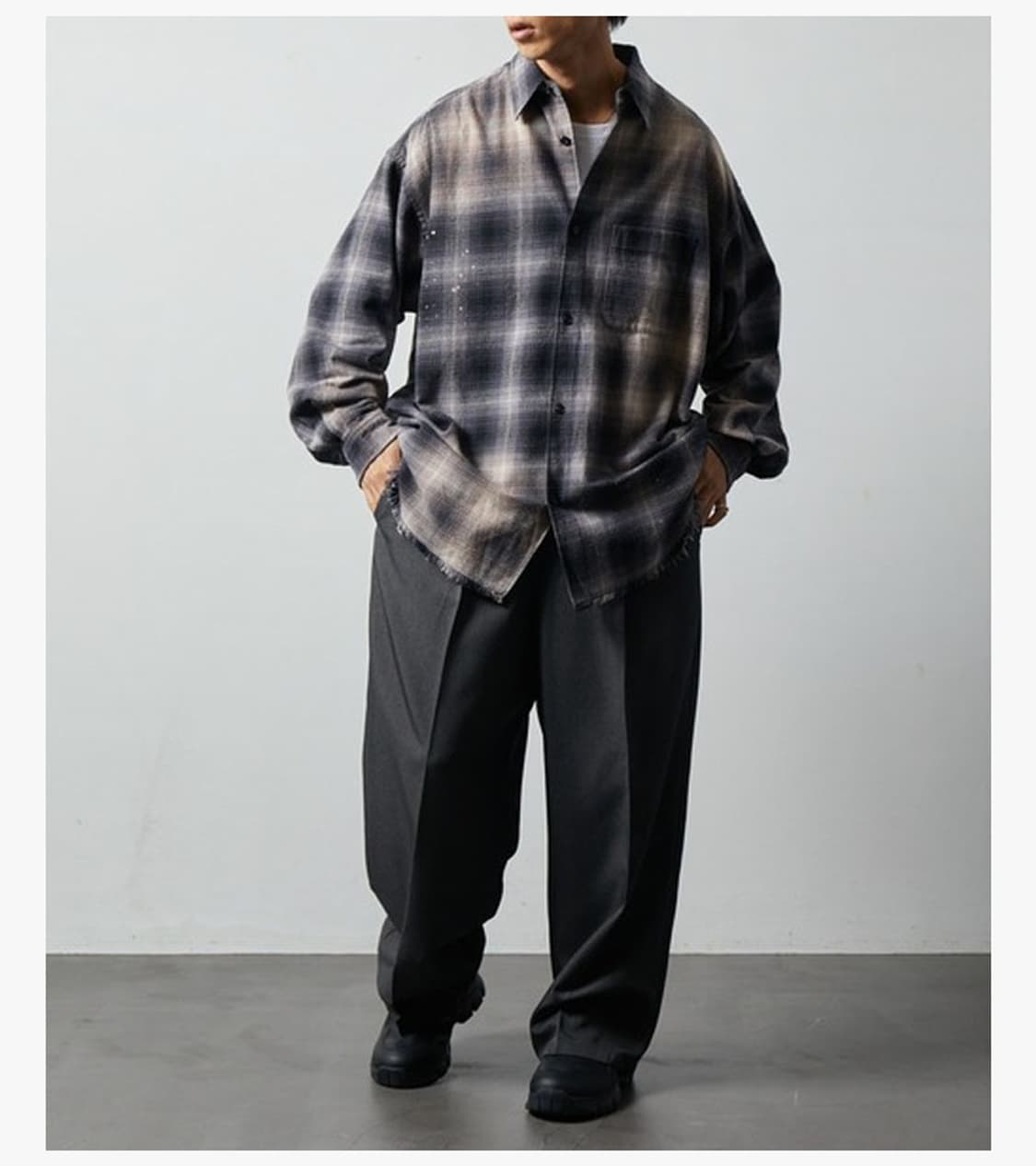 FREAK’S STORE - 24FW BLEACH CHECK SHIRT 상품이미지3