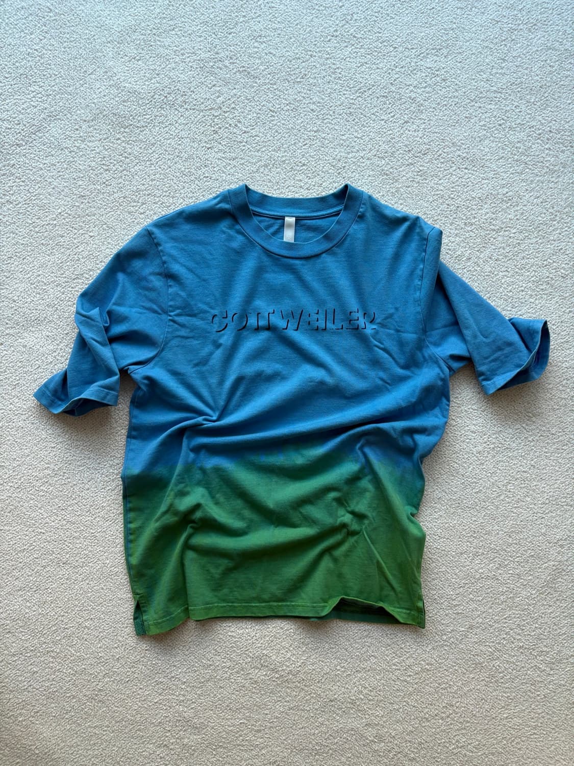 [M] Cottweiler blue/green tshirt 상품이미지1