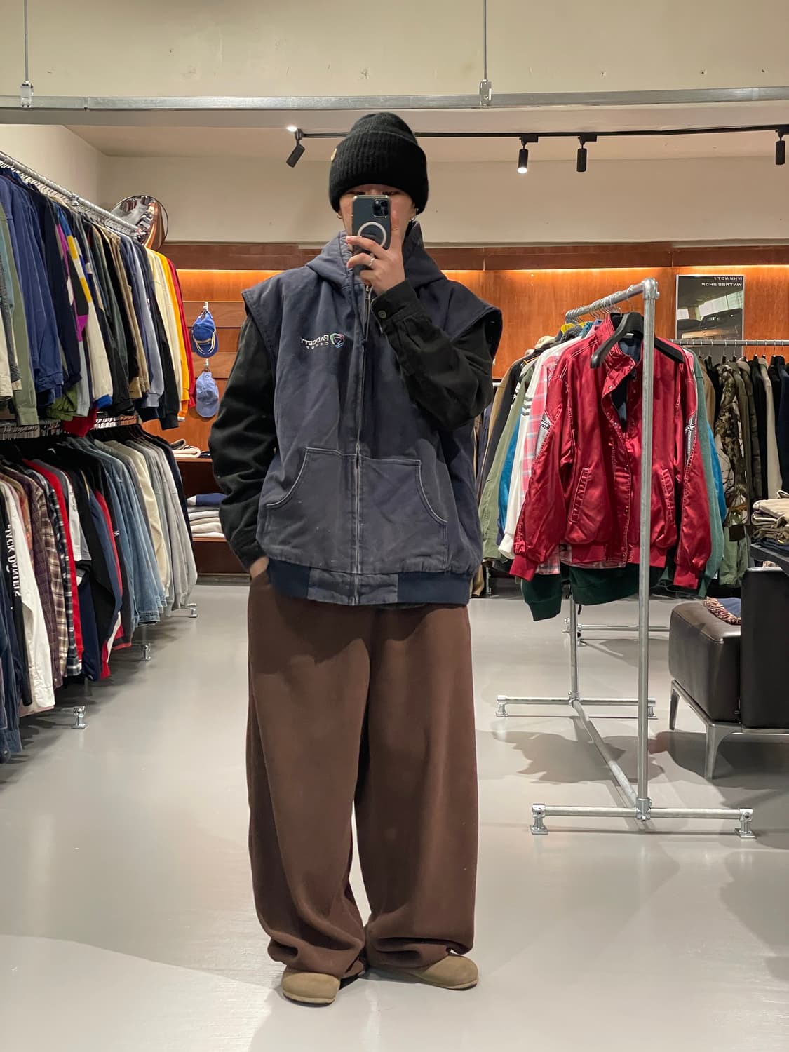 빈티지 워크 자켓 베스트 조끼 상품이미지3