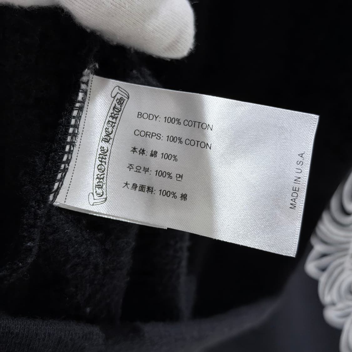 (A / XL) / 크롬하츠 홀스슈 플로랄 블랙 후드티셔츠 상품이미지9