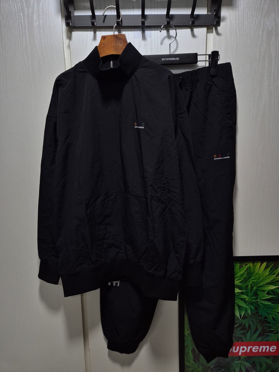 (세일)(새상품)라모드치프 블랙 트레이닝 아노락 세트 상품이미지1