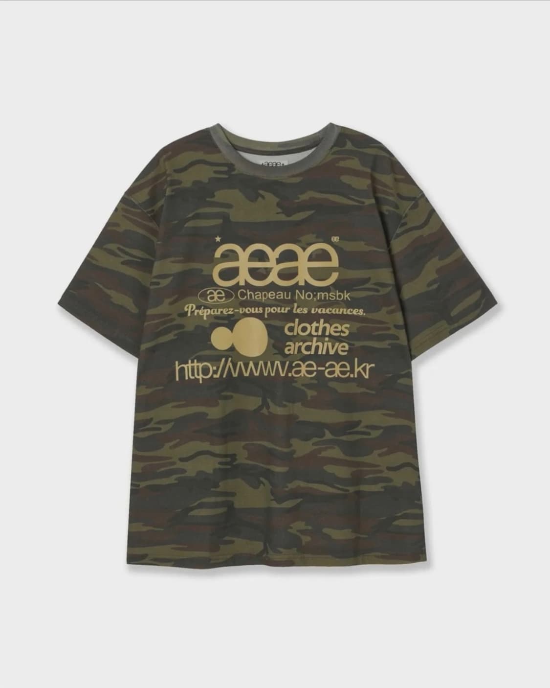 aeae WEB LOGO T-SHIRTS CAMO 웹 로고 티셔츠 카모 상품이미지1