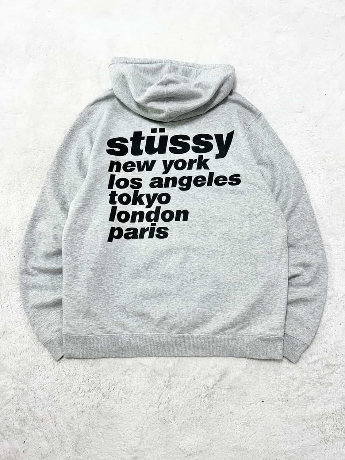 스투시 빅로고  그레이 후드 상품이미지7