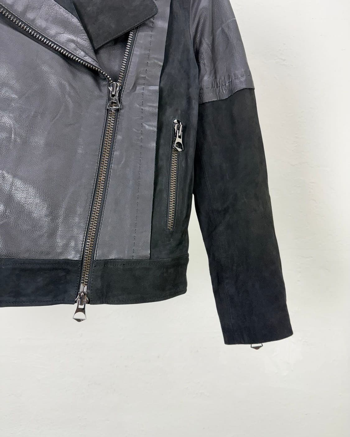 아르마니 익스체인지 먼스 레더 트리미 라이더 자켓 상품이미지5