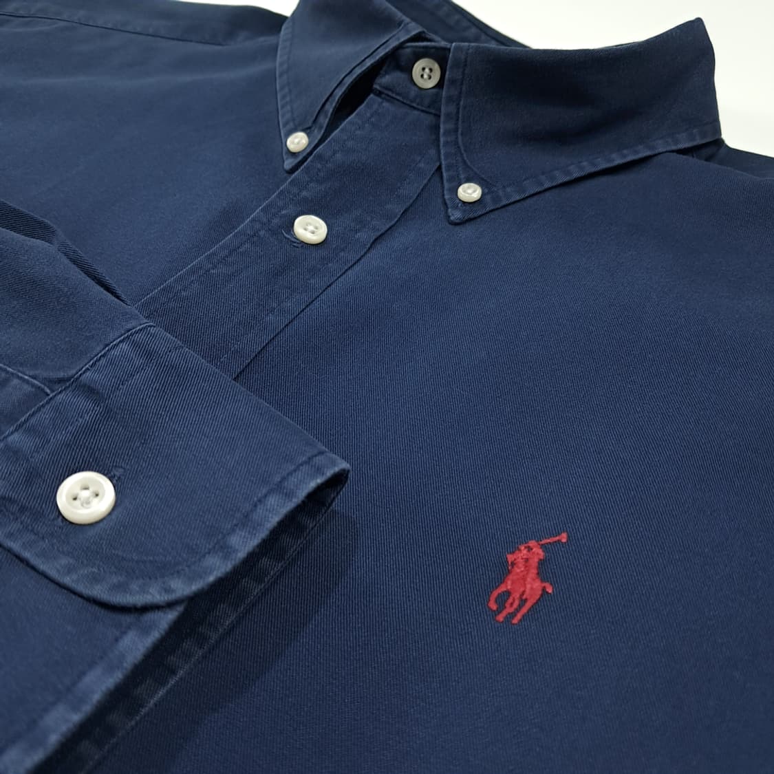 CL817 2XL 폴로 90s 미국판 버튼다운 네이비 셔츠 남방 상품이미지4