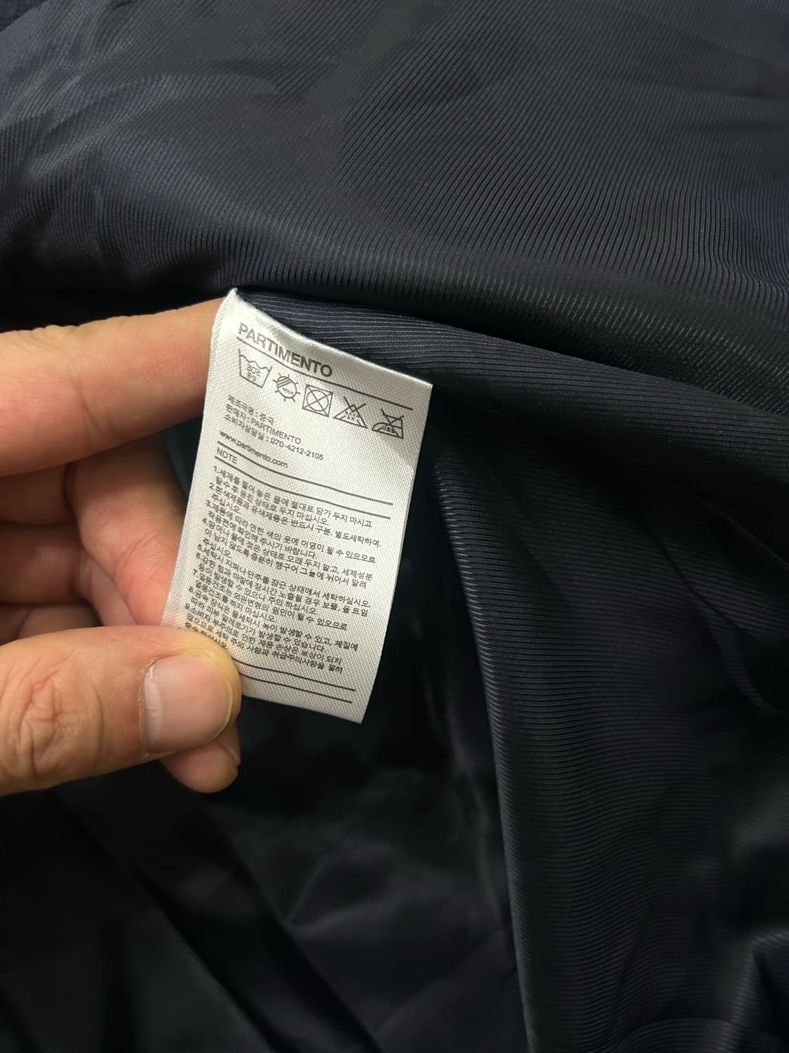 [M]파르티멘토 오버핏 후드 롱 더플코트/네이비 상품이미지7