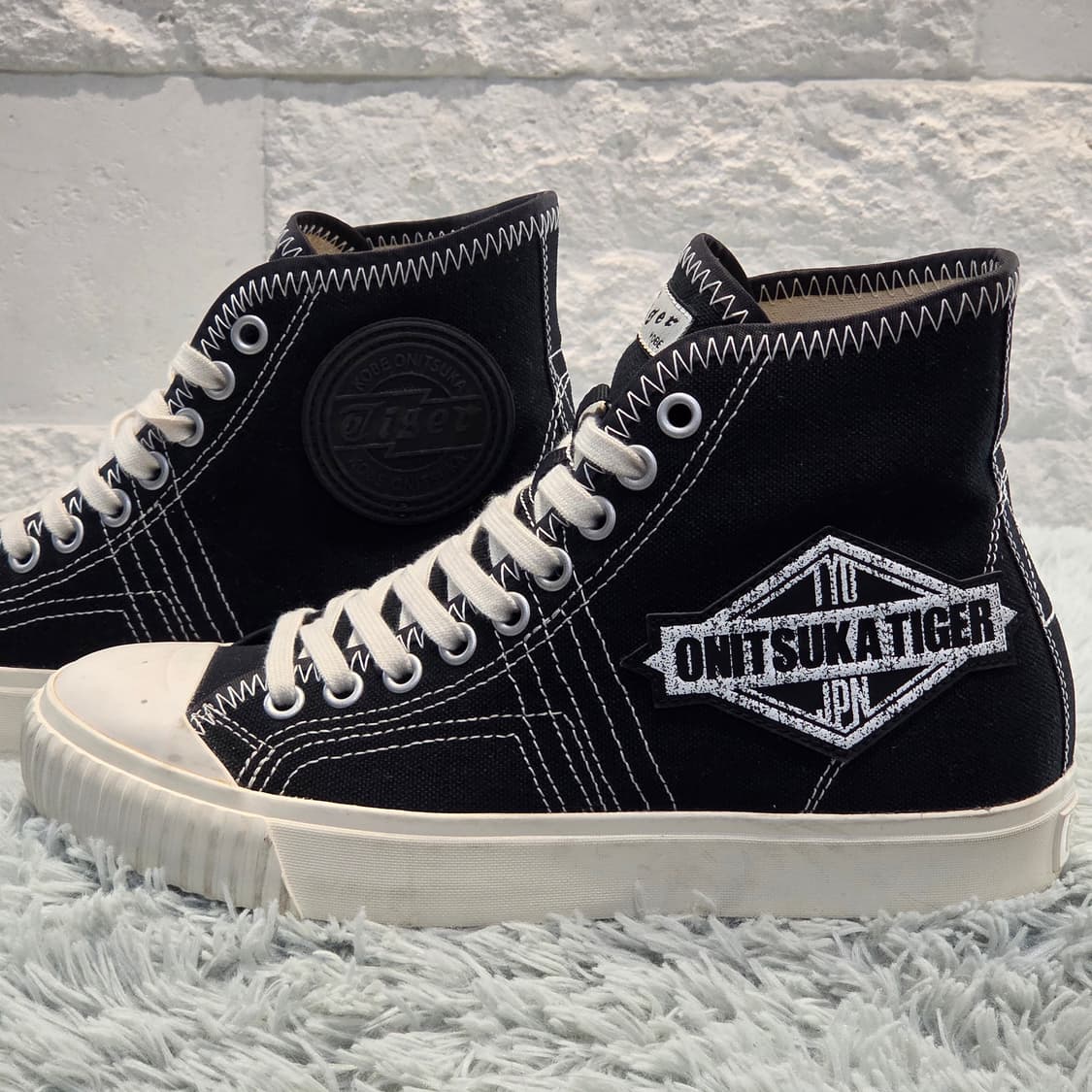7a-1:오니츠카타이거 하이탑 캔버스 블랙(235)-거의새거 상품이미지2