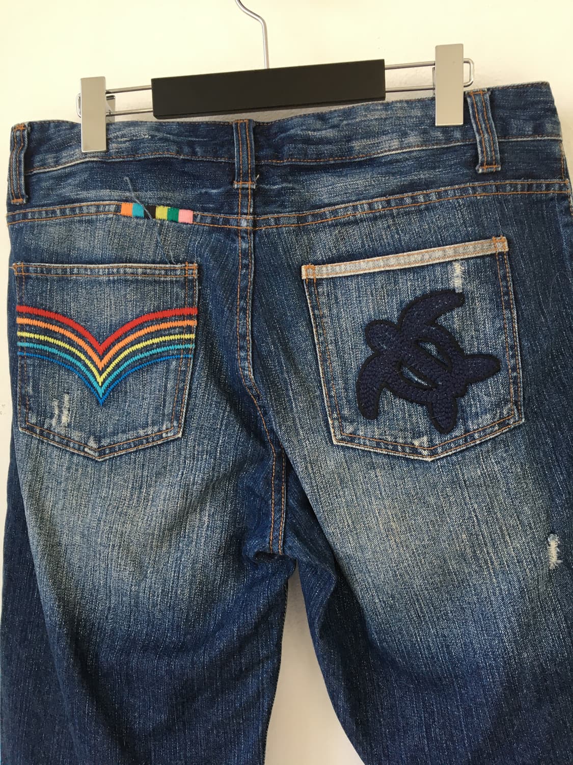 Damage point denim half pants 상품이미지4