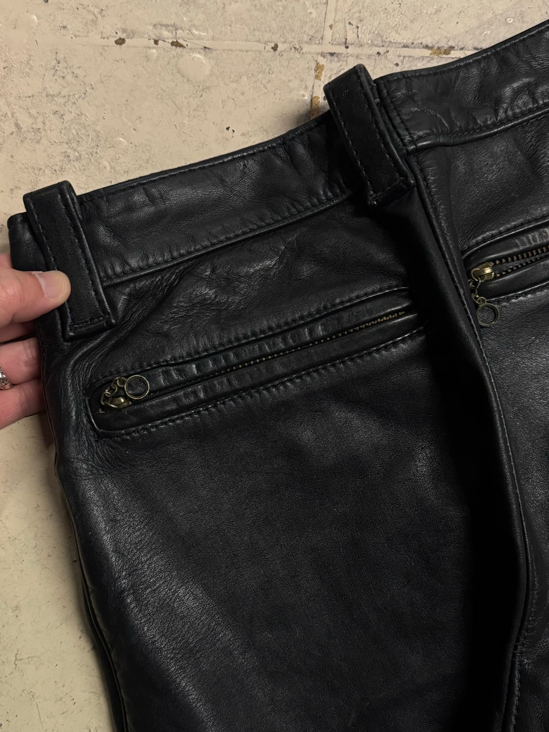 밴슨 레더 카우하이드 레더팬츠 상품이미지9