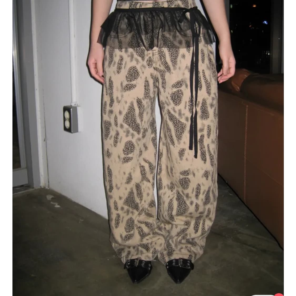 [새상품] 히피 레오파드 호피 와이드 팬츠 상품이미지2
