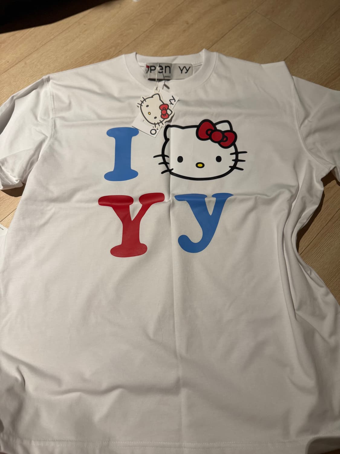 OPEN YY 키티 반팔티 S/M 새상품 상품이미지1