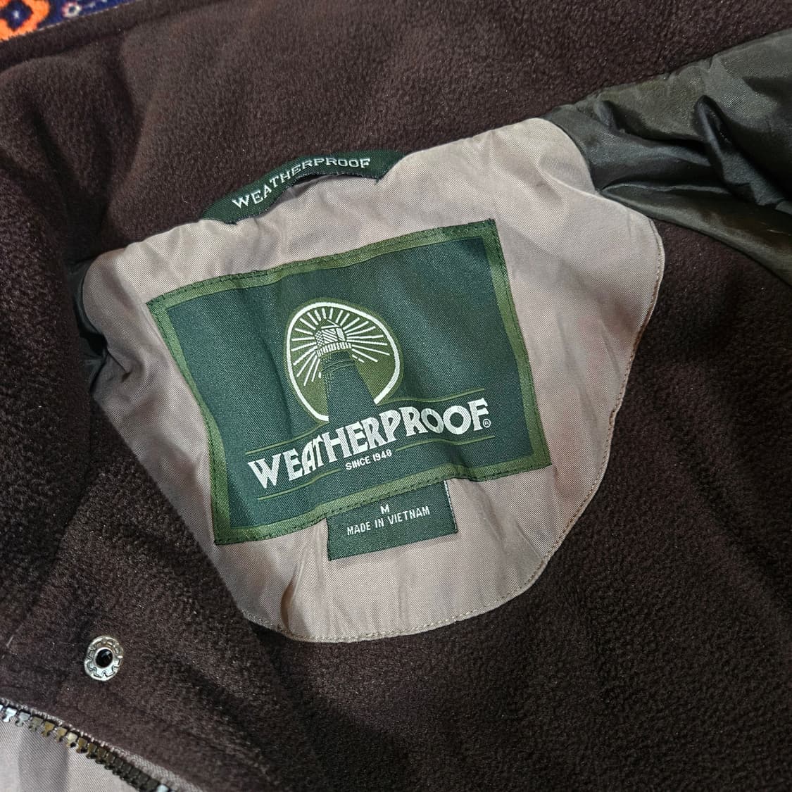 워터프루프 in USA 빈티지 플리스 라이닝 블루종 자켓 M size 상품이미지8