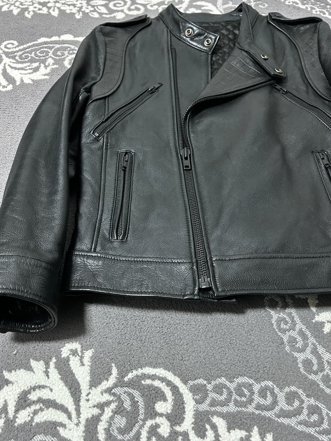 206 옴므 램스킨 크로코 엠보스드 디테일 자켓 상품이미지5