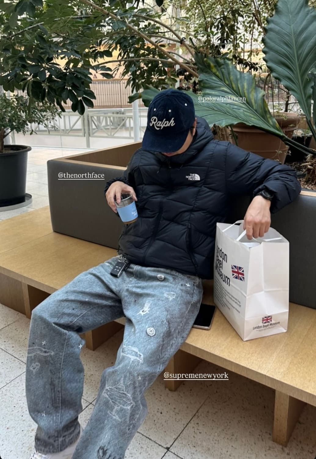 32 / 슈프림 HJR 트롱프 뢰유 루즈 핏 진 블루 상품이미지6