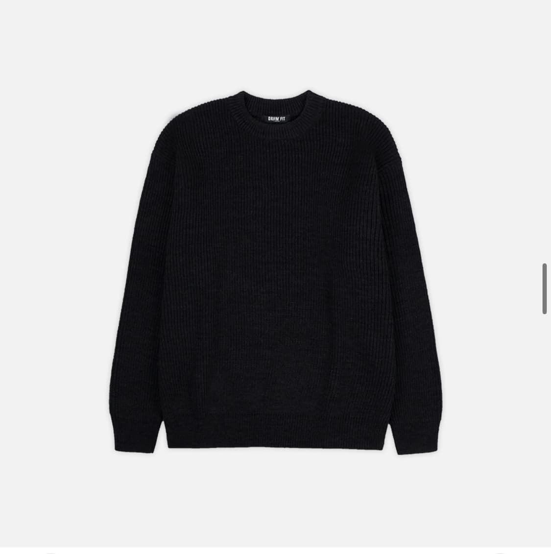 (새상품)(XL) 드로우핏 하찌 벌키 라운드 니트 [BLACK] 판매 상품이미지4