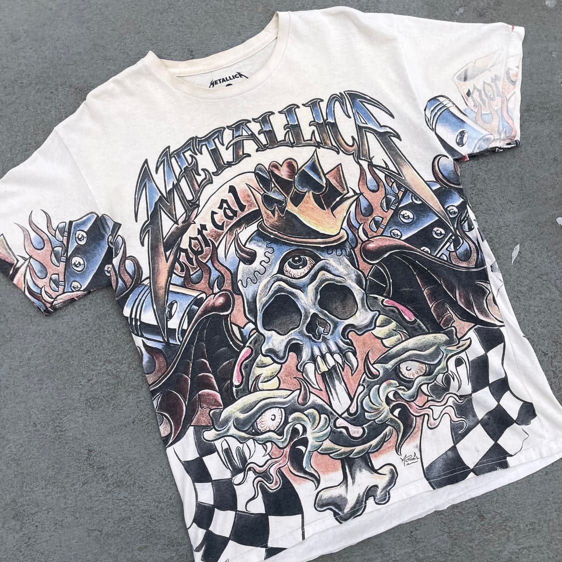 메탈리카 풀프린팅 빈티지 밴드티 반팔 티셔츠 상품이미지2
