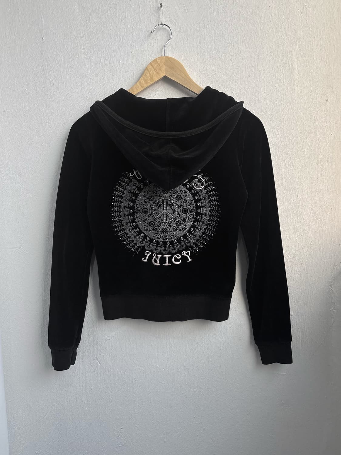 Juicy Couture Black Velvet Hood Zip-Up 상품이미지4