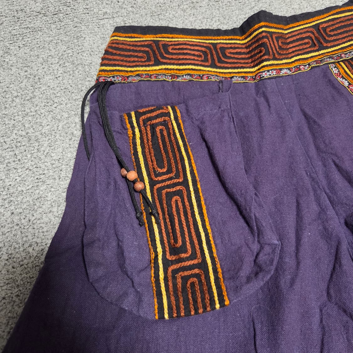 태국제 전통 에스닉 와이드 팬츠 26-28 상품이미지3