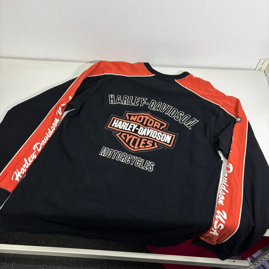 M 할리데이비슨 블랙 로고플레이 롱슬리브 상품이미지1