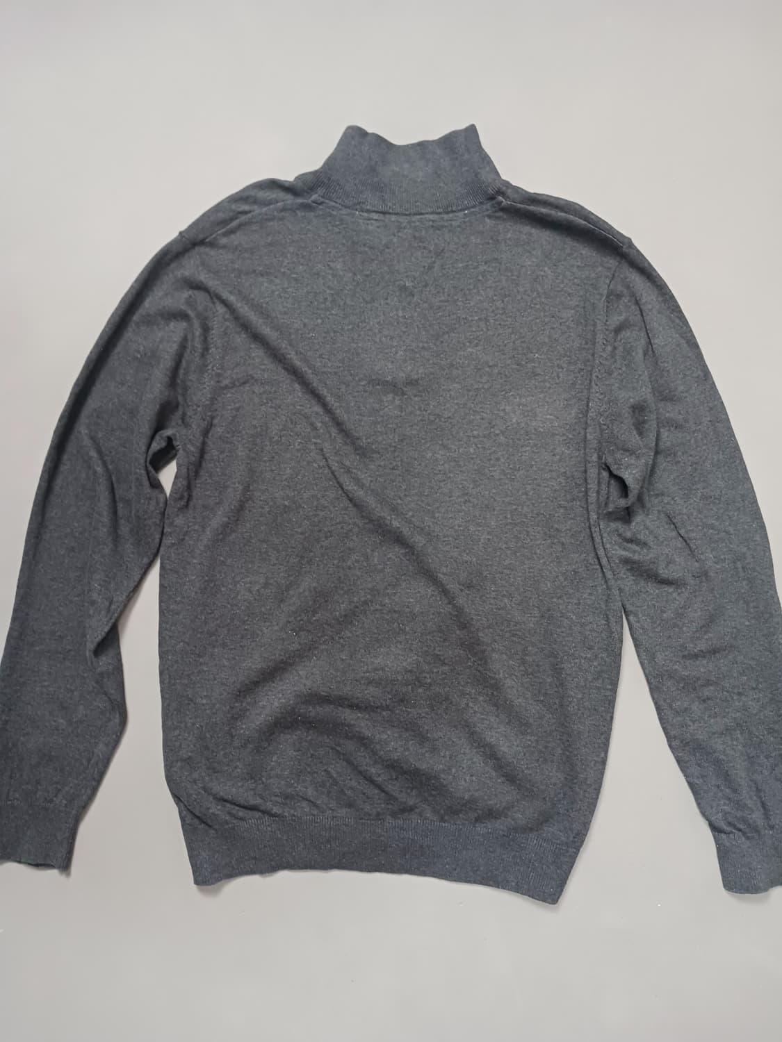 [M] 리포트 콜렉션 하프지퍼 긴소매 스웨터 니트 그레이 상품이미지6