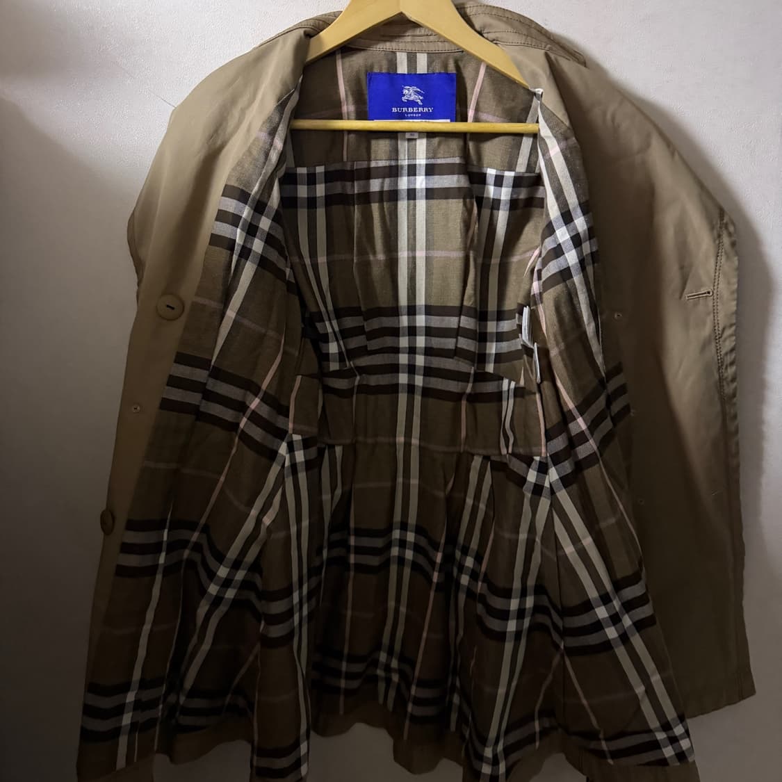 버버리  블루라벨 노바체크 클레식 더블코트 38 (55정도) 상품이미지8