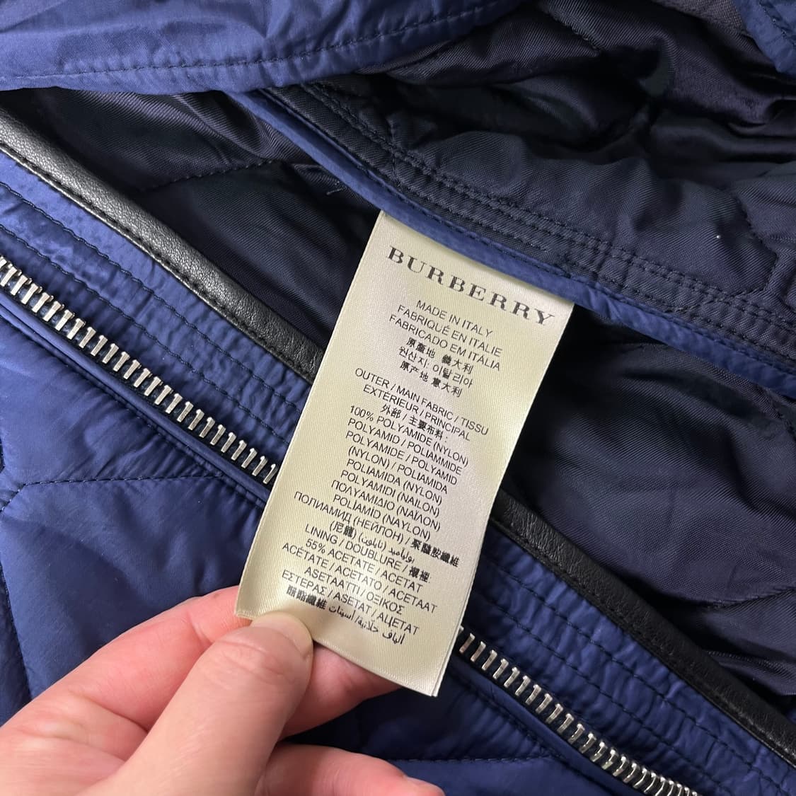 95 버버리 퀄팅 네이비 블루종 자켓 상품이미지8