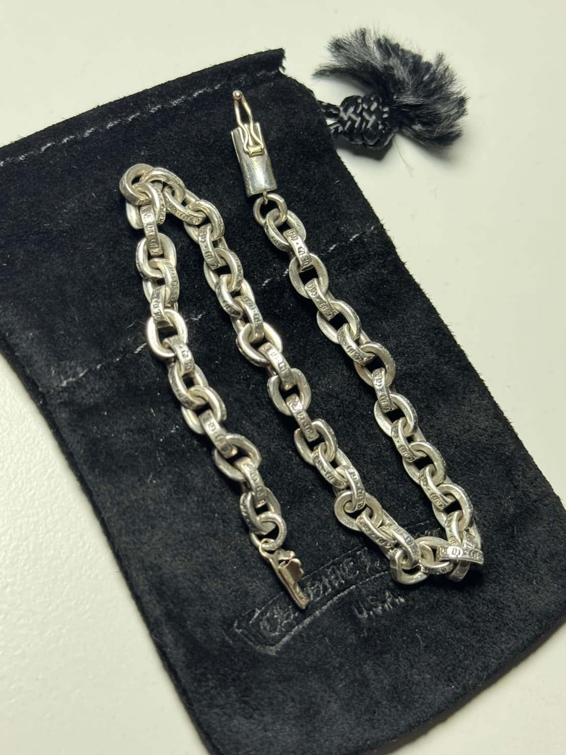 크롬하츠 페이퍼체인 팔찌 8인치 상품이미지1