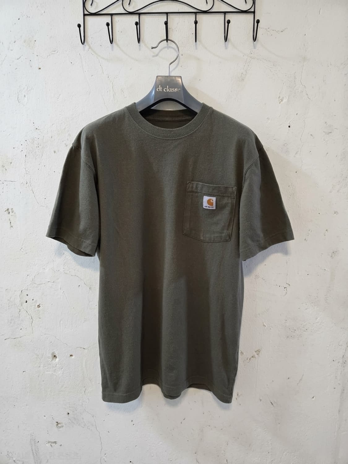 칼하트 포켓 오리지날핏 반팔티 올리브색 S 상품이미지1