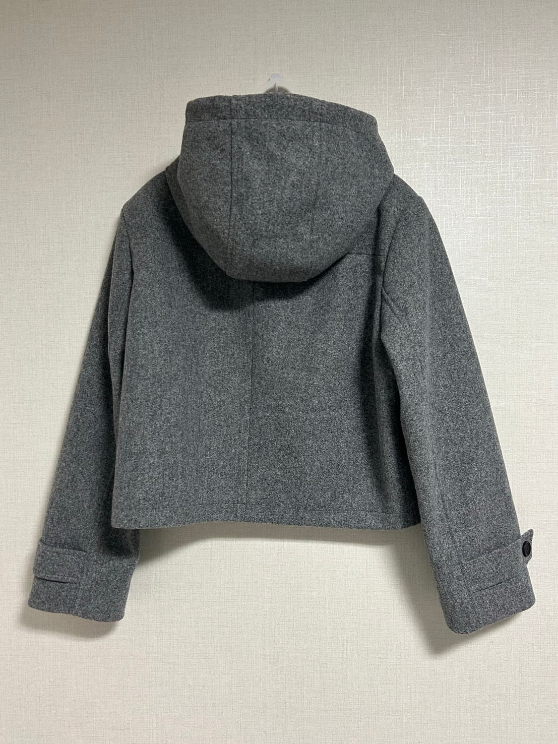 소녀레시피 헤이즐 더플 떡볶이 후드 숏 코트 그레이  상품이미지10