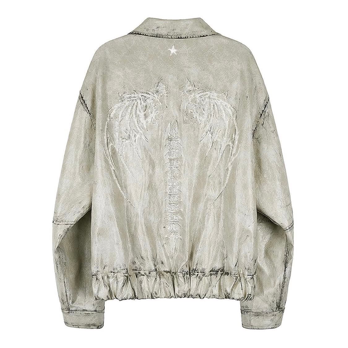 bonnae 본네 엠브로이더드 레더 자켓 아이보리 상품이미지6