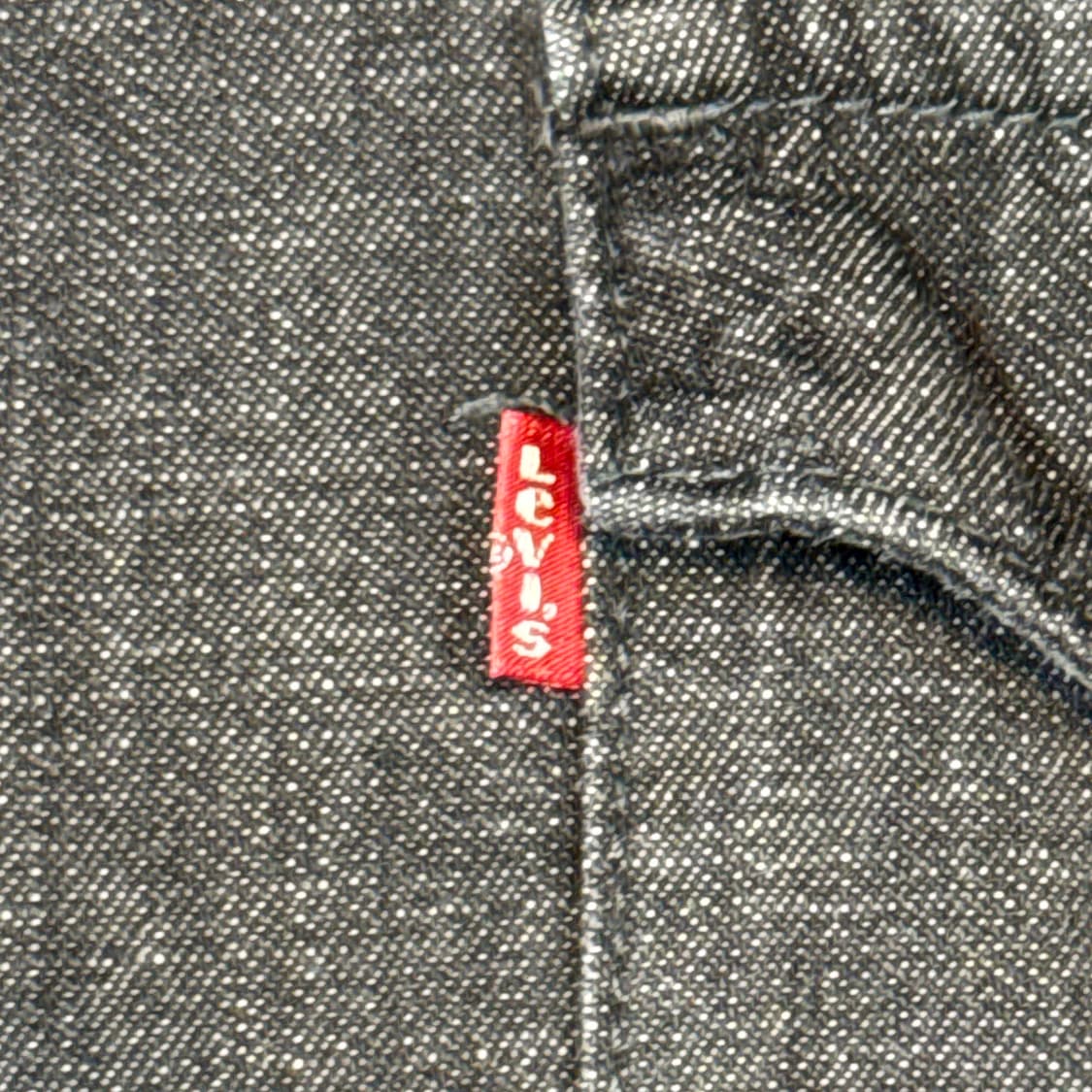 XL) 리바이스 투포켓 웨스턴 흑청 데님 셔츠 상품이미지4