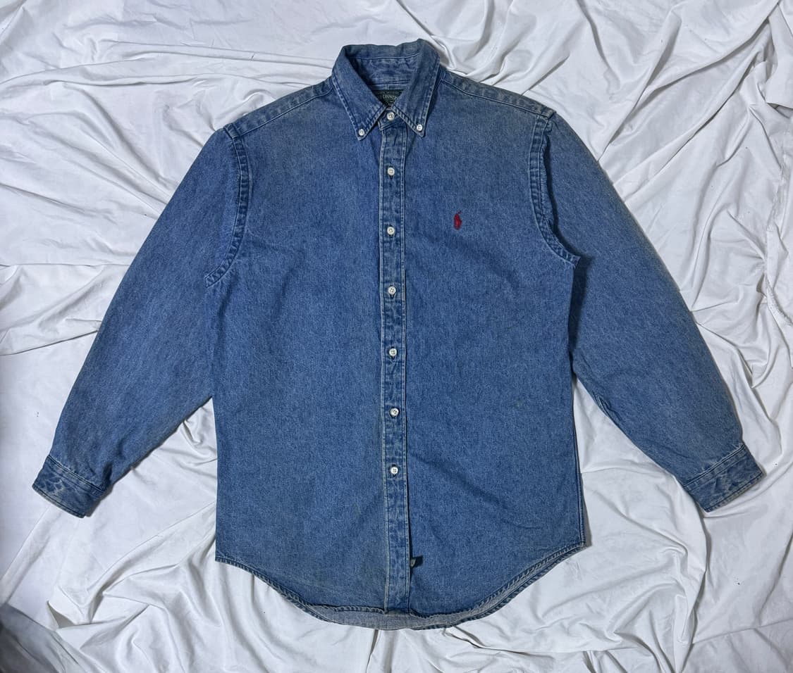 90s 폴로 컨트리 데님 셔츠 rrl 상품이미지1