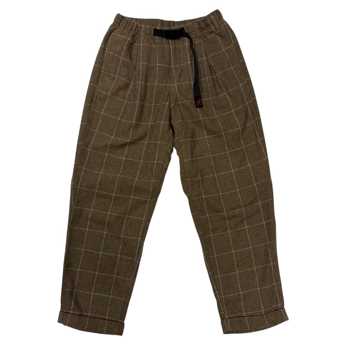 그라미치 울 블렌드 테이퍼드 체크 팬츠 S 상품이미지1
