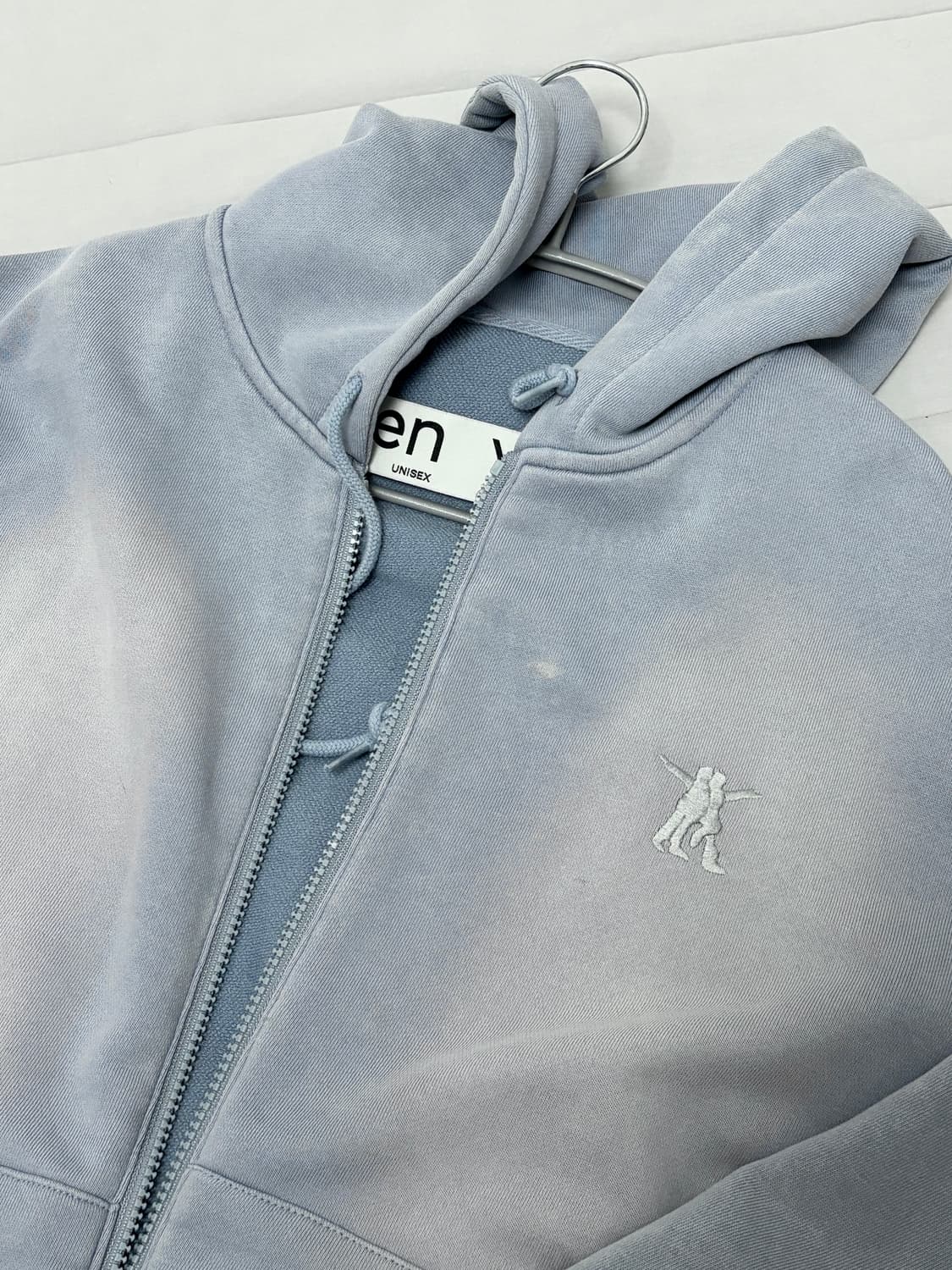 (마지막 가격) 오픈와이와이 OPEN YY 워시드 박스 후드집업 블루 상품이미지3