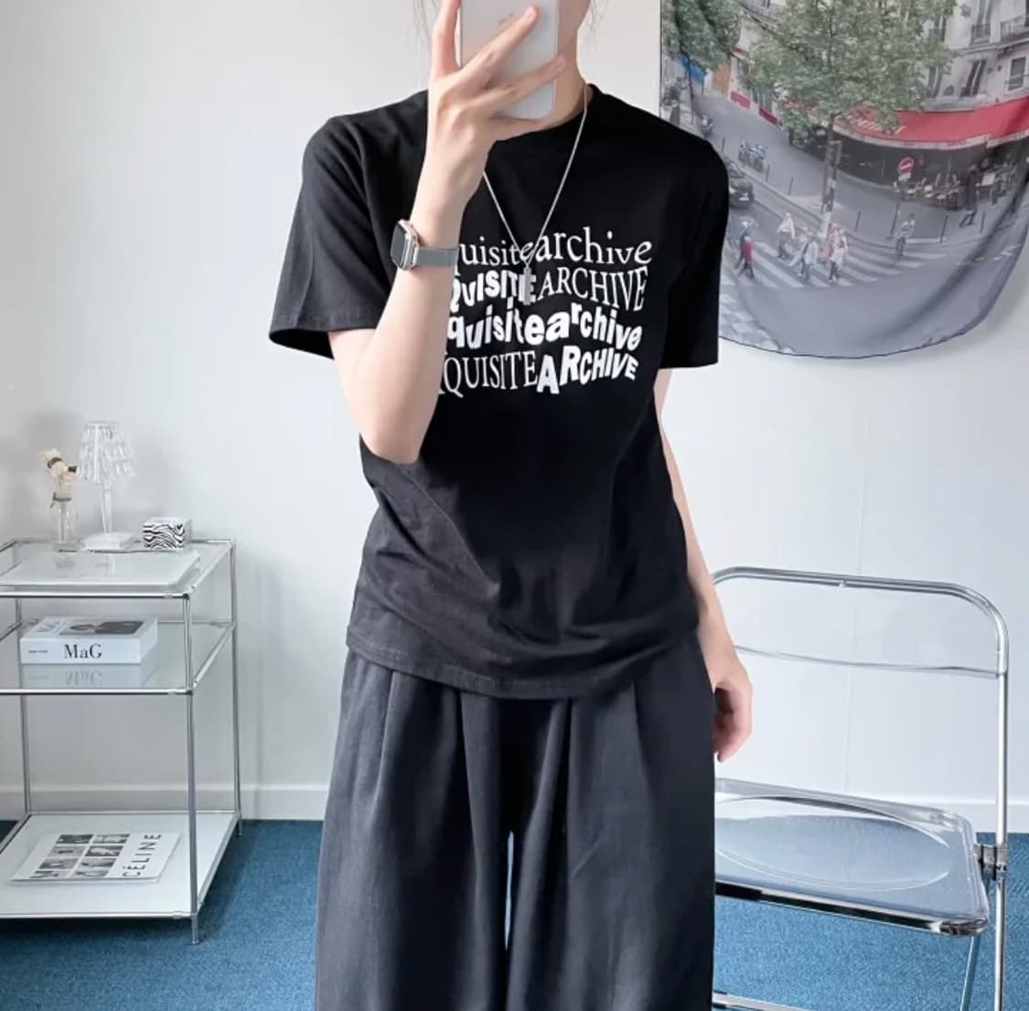 이지유니크 Exquisite T 티셔츠 블랙 판매 상품이미지1