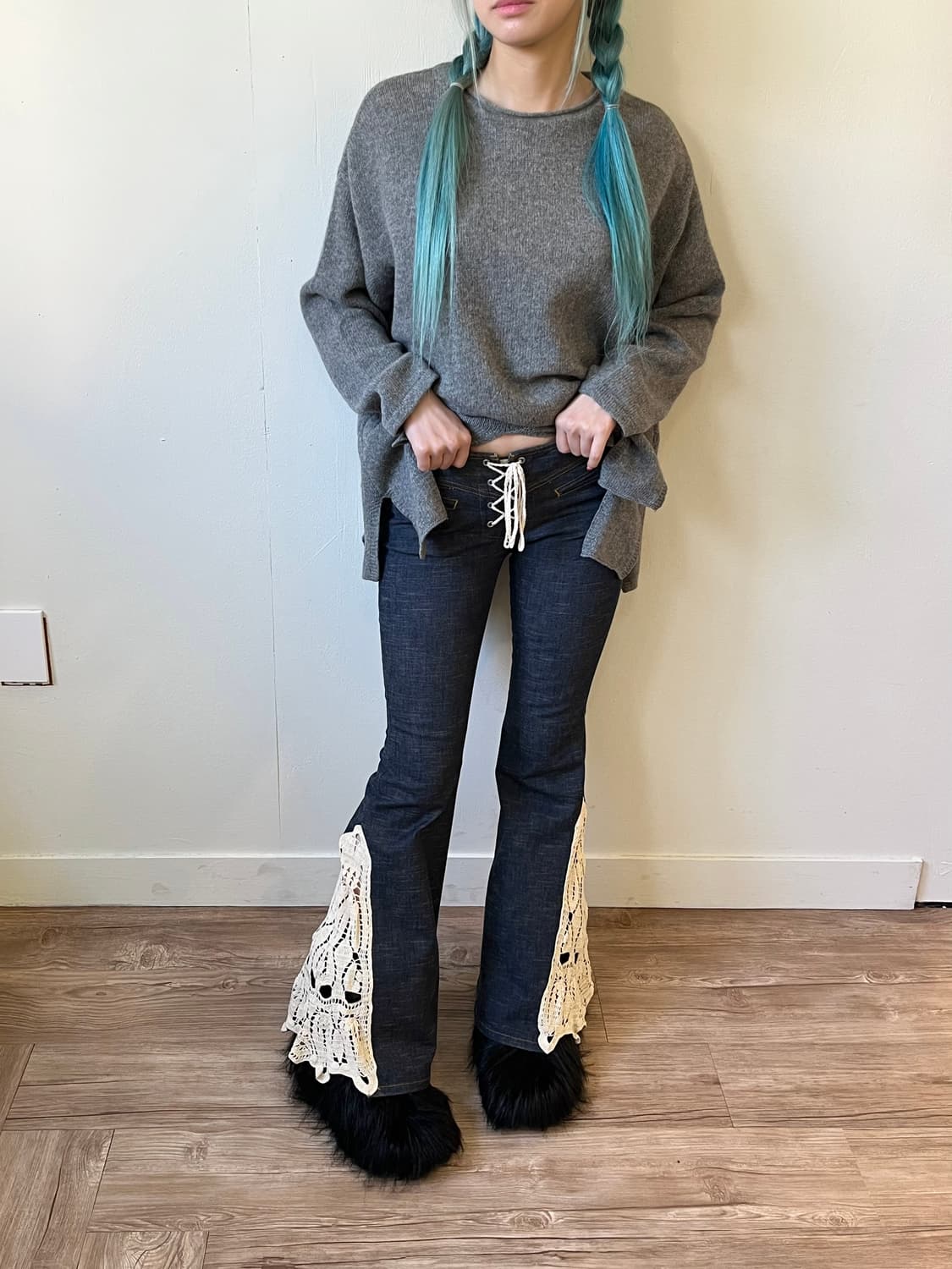 Pura 레이어드 데님 팬츠 상품이미지5